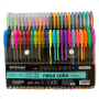Kit 48 Canetas Coloridas Gel Escolar Perfumadas Glitter Neon