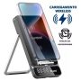 Central de carregamento KA-921 com indução 15W, relógio e lanterna.