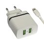 carregador com duas saidas 6.8A e um cabo lightning de 1m