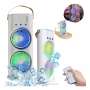 Ventilador Umidificador Purificador Duplo Led Portátil Mesa